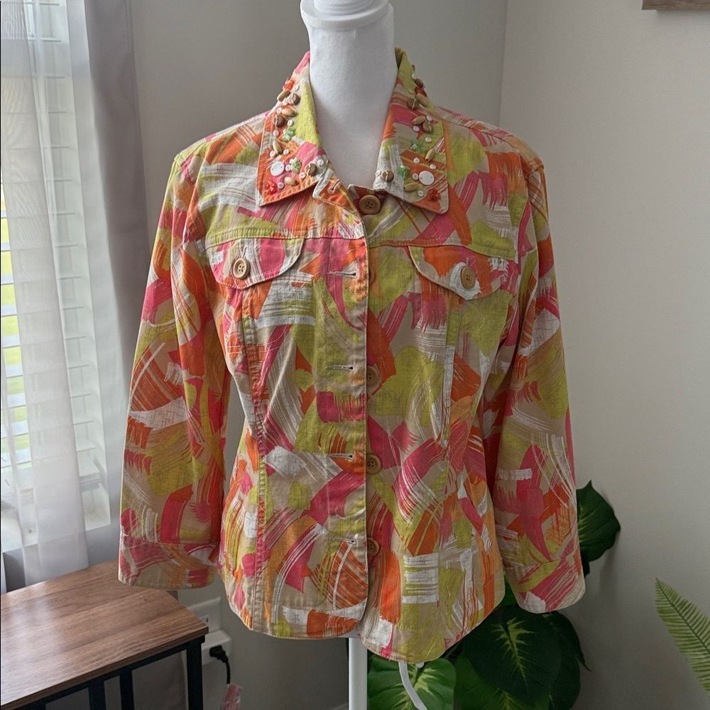 Ruby Rd. Multicolor Jean Jacket - Picture 2 of 8